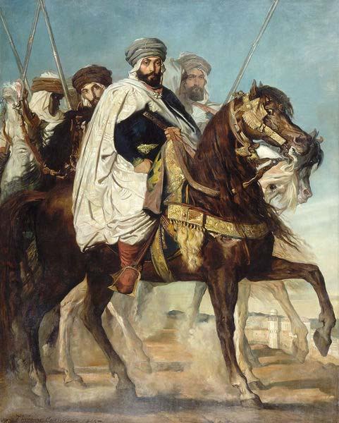 Theodore Chasseriau Caliph of Constantinople and Chief of the Haractas, Followed by his Escort Spain oil painting art